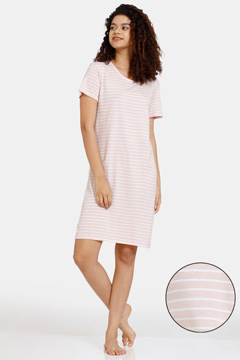 Buy Marks & Spencer Cool Comfort Cotton Short Length Nightdress - Pink Mix