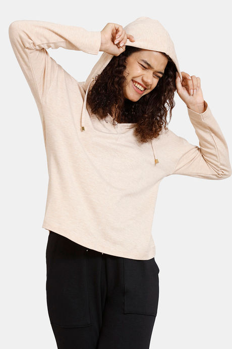 Buy Marks Spencer Flexifit Viscose Lounge Hoodie Caramel Mix