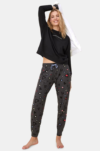 Buy Marks & Spencer Cotton Pyjama Set - Black Mix