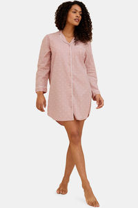 Buy Marks & Spencer Cotton Sleep Shirt - Pink Mix