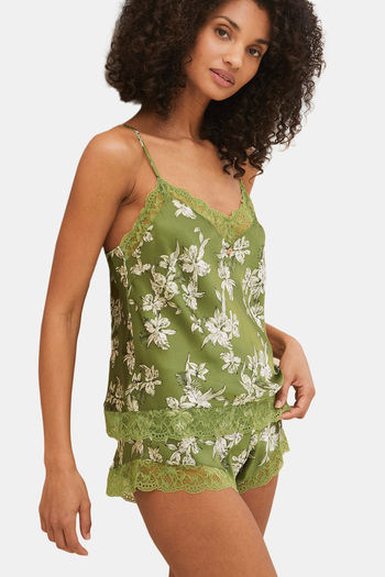 Buy Marks & Spencer Silk Camisole - Green Mix at Rs.2000 online