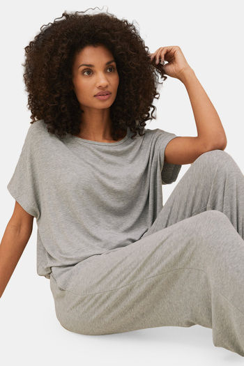 Buy Marks & Spencer Viscose Pyjama - Grey Marl