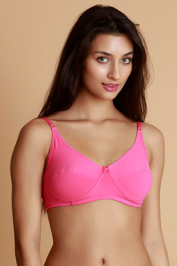 Buy Rosaline Padded Wirefree Bra- Pink Online at Low Prices in India 