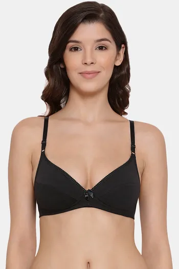 Buy Lyra Double Layered Non Wired 3/4th Coverage Blouse Bra - Black