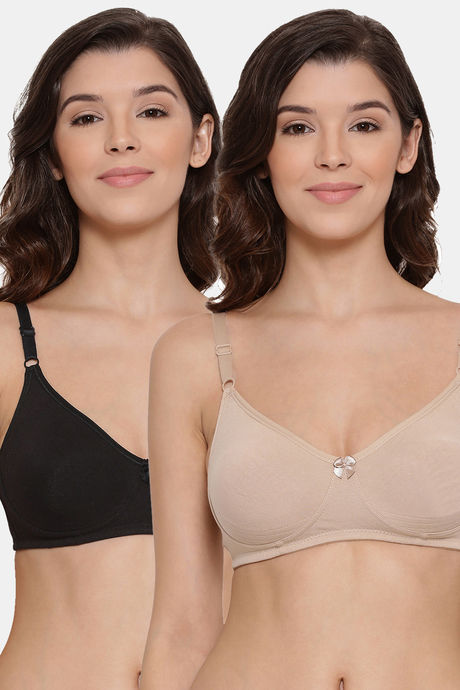 Rosaline Everyday Double Layered Non Wired Full Coverage Super Support Bra  - Sugar Swizzle