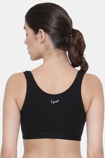 Buy Lyra Padded Non-Wired Full Coverage Cami Bra (Pack of 2) - Black Skin  at Rs.938 online