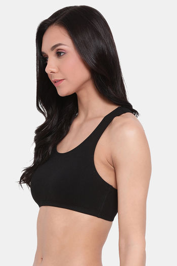 Lyra Double Layered Non-Wired Full Coverage Cami Bra (Pack of 2) - Black  Skin