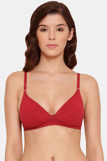 Buy Amante Lace Magic Single Layered Non Wired Full Coverage Lace Bra -  Skin at Rs.645 online