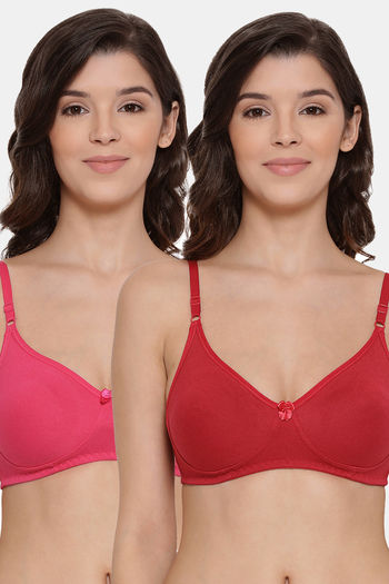 Buy Bodycare Pack of 2 Non Padded Cotton T Shirt Bra - White Online at Low  Prices in India 