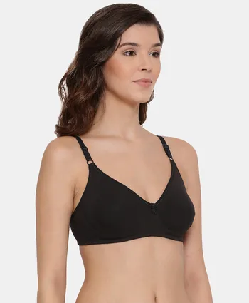 Buy Lyra Single Layered Non-Wired 3/4Th Coverage T-Shirt Bra (Pack of 2) -  White Black at Rs.700 online