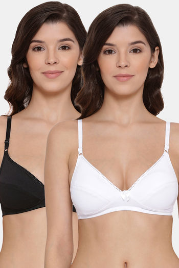 Buy Lyra Double Layered Non-Wired 3/4Th Coverage T-Shirt Bra (Pack of 2) - Assorted