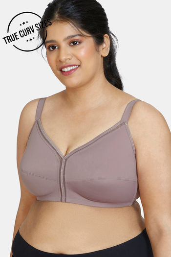 Buy Zivame True Curv Cotton Laminated Non Wired Full Coverage Minimiser Bra - Elderberry
