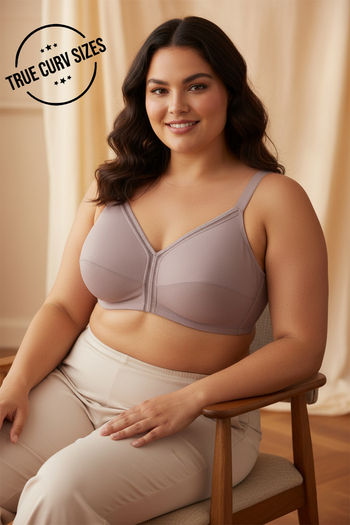Buy Zivame True Curv Cotton Laminated Non Wired Full Coverage Minimiser Bra - Elderberry