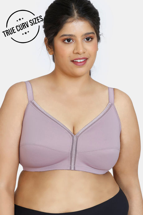 Buy Zivame True Curv Single Layered Non Wired Full Coverage Minimiser Bra -  Elderberry2 at Rs.746 online