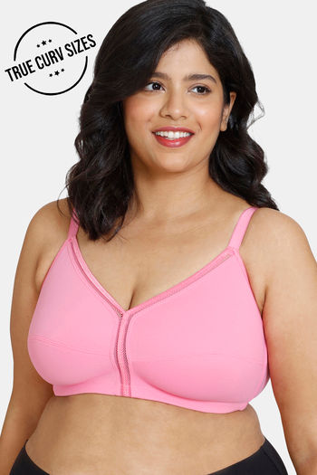 Buy Zivame True Curv Cotton Laminated Non Wired Full Coverage Minimiser Bra  - Pink Cosmos at Rs.897 online