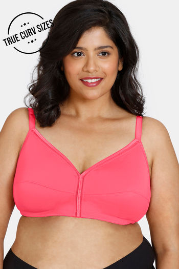Buy Zivame True Curv Cotton Laminated Non Wired Full Coverage Minimiser Bra  - Red at Rs.498 online