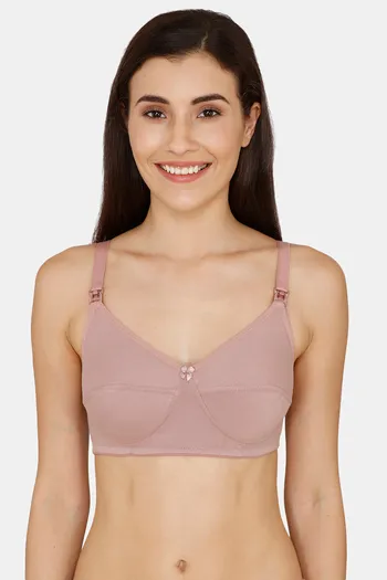 Buy Nejo Double Layered Non Wired 3/4Th Coverage Maternity / Nursing Bra - Lilac Snow