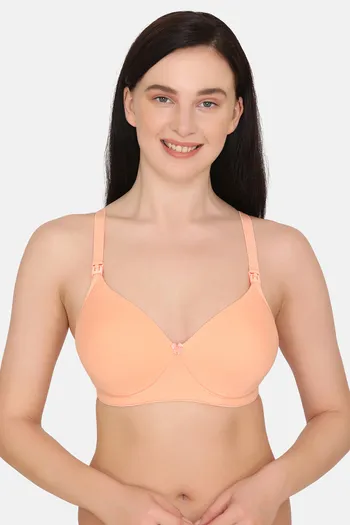 Buy Nejo Padded Non-Wired 3/4Th Coverage Maternity Bra - Peach Pearl
