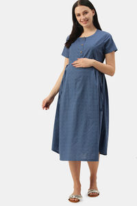 Buy Nejo Nursing / Maternity Lounge Dress - Light Blue