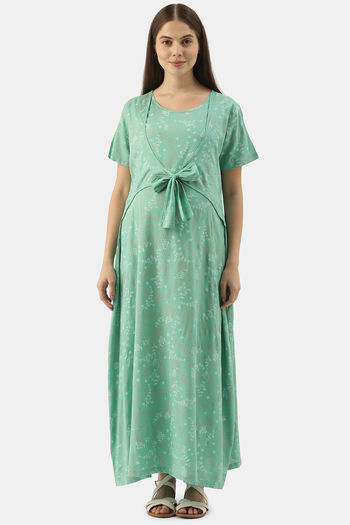 Buy Nejo Bamboo Cotton Maternity Loungewear Top - Mint Green