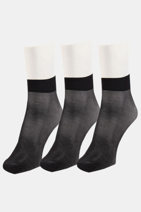 Buy NEXT2SKIN Women's Nylon Ankle Length Transparent Socks - Pack Of 3  Pairs