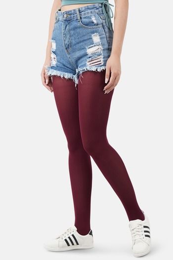 maroon pantyhose