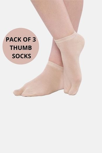 Next2Skin Low Ankle Thumb Socks  Pack Of 3     Skin