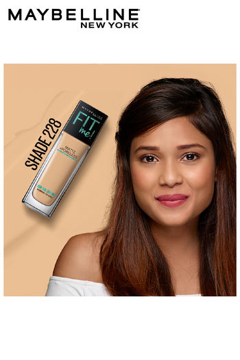 Maybelline New York Fit Me Matte+Poreless Liquid Foundation (With Pump &  SPF 22), 115 Ivory, 30ml