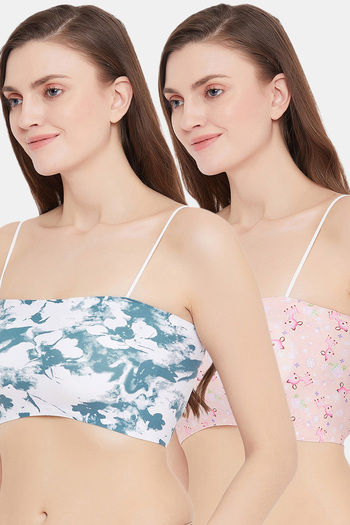 Buy Secrets By ZeroKaata Padded Non Wired Full Coverage Bralette (Pack of 2)  - Assorted at Rs.779 online