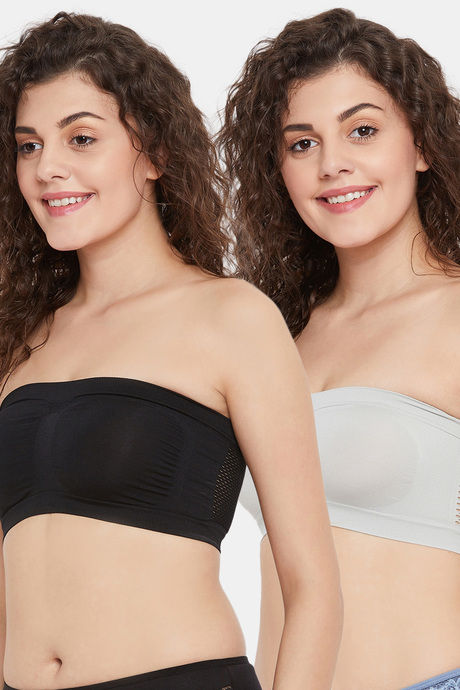 Secrets By ZeroKaata Double Layered Non Wired Full Coverage Tube Bra (Pack of 2) - Multicolor