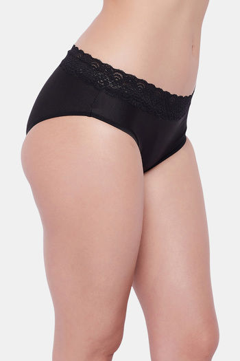 Buy Secrets By Zerokaata Medium Rise Full Coverage Hipster Panty - Black at  Rs.306 online