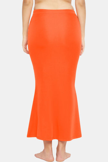 Buy Secrets By ZeroKaata Cut & Sew Flared Saree Shapewear - Orange