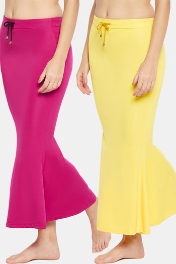 Saree Shapewear Petticoat for Women Skirts Cotton Side Slits Shape Wear  Pack 2