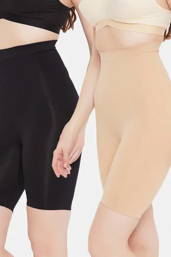 Buy Secrets By ZeroKaata Seamless Highwaist Thigh Shaper (Pack of 2) -  Assorted at Rs.1519 online
