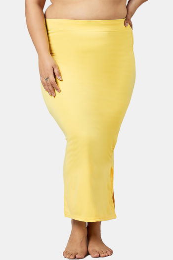 Buy Secrets Cut & Sew Mermaid Saree Shapewear - Yellow