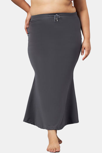 Buy Secrets Cut & Sew Flared Saree Shapewear - Grey