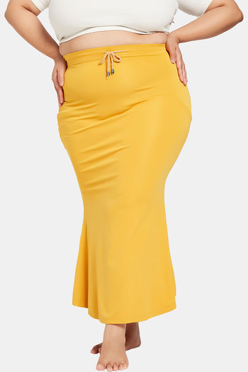 Buy Secrets Cut & Sew Flared Saree Shapewear - Gold