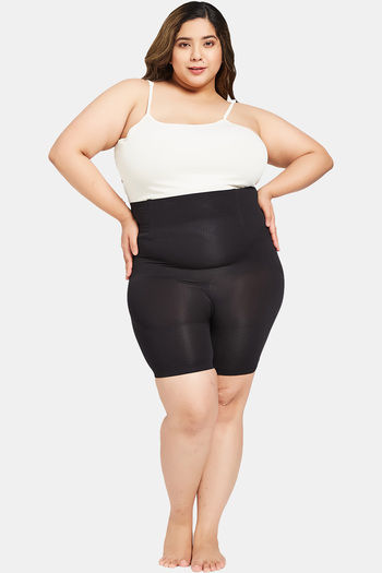 Buy Secrets Cut & Sew Highwaist Thigh Shaper - Black