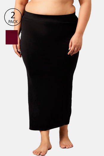 Buy Secrets Cut & Sew Flared Saree Shapewear (Pack of 2) - Multicolor