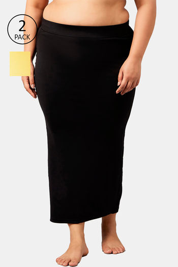 Buy Secrets Cut & Sew Flared Saree Shapewear (Pack of 2) - Multicolor