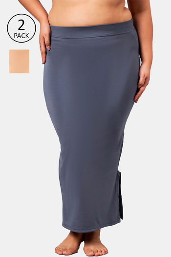 Buy Secrets Cut & Sew Flared Saree Shapewear (Pack of 2) - Multicolor