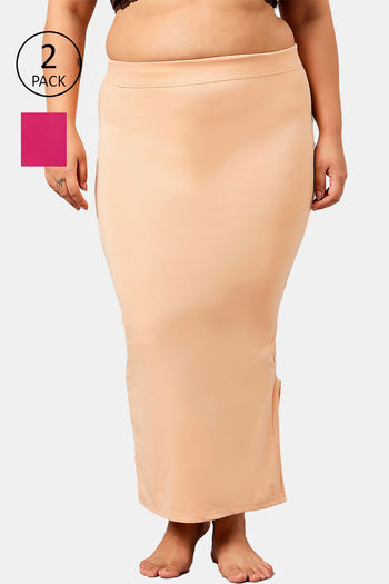 Buy Secrets Cut & Sew Flared Saree Shapewear (Pack of 2) - Multicolor