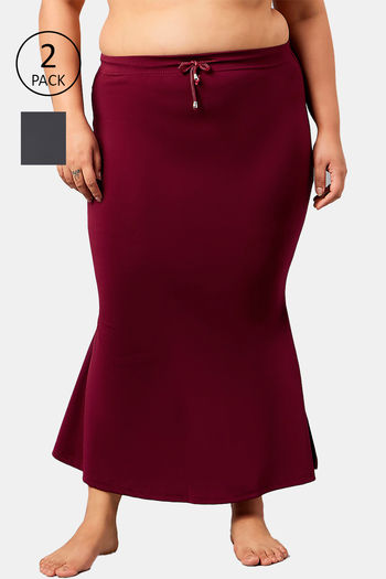 Buy Secrets Cut & Sew Flared Saree Shapewear (Pack of 2) - Multicolor