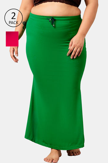 Buy Secrets Cut & Sew Flared Saree Shapewear (Pack of 2) - Multicolor