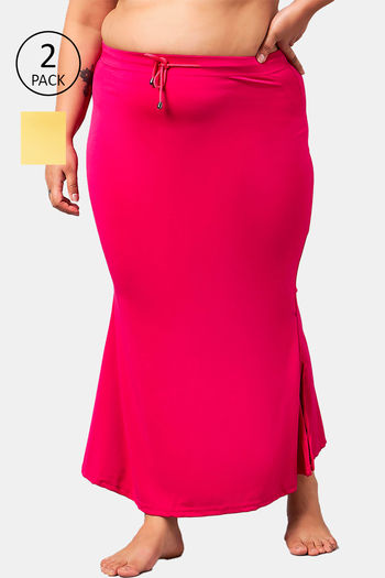 Buy Secrets Cut & Sew Flared Saree Shapewear (Pack of 2) - Multicolor
