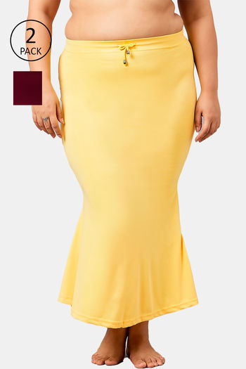 Buy Secrets Cut & Sew Flared Saree Shapewear (Pack of 2) - Multicolor