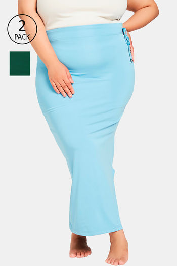 Buy Secrets Cut & Sew Mermaid Saree Shapewear (Pack of 2) - Multicolor