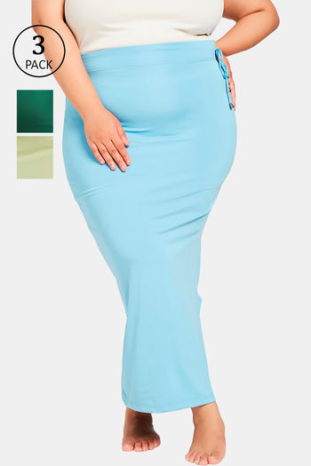 Buy Secrets Cut & Sew Mermaid Saree Shapewear (Pack of 3) - Multicolor