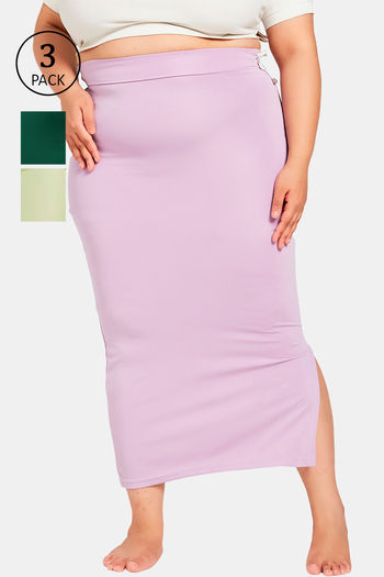 Buy Secrets Cut & Sew Mermaid Saree Shapewear (Pack of 3) - Multicolor