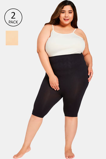 Buy Secrets Cut & Sew Highwaist Thigh Shaper (Pack of 2) - Multicolor